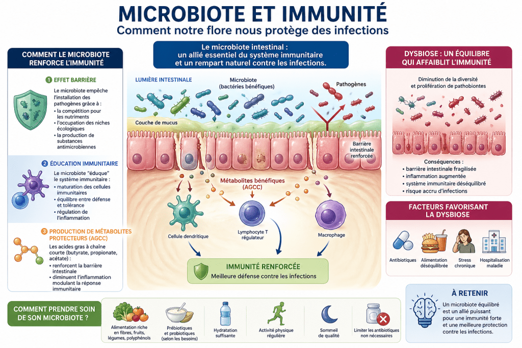 Microbiote et immunité : comment notre flore nous protège des&nbsp;infections